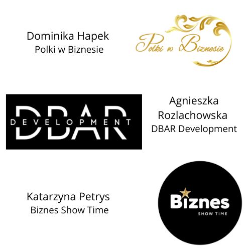 Loga: Polki w Biznesie; DBAR Development; Busines Show Tome